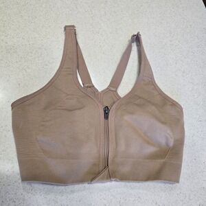Prairie Wear Hugger LUMA Compression Bra Front Zip Women's Size Medium M NO PADS